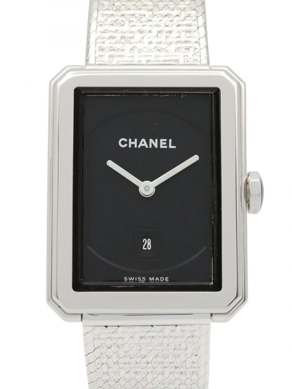 Chanel Watch Boyfriend Tweed Black Stainless Steel